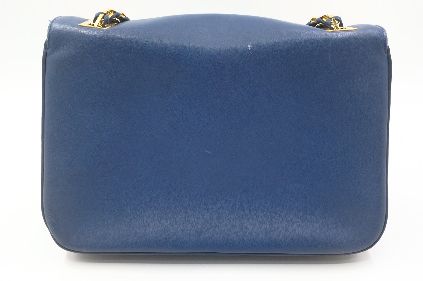 Fendi Leather Be Baguette in Blue Leather