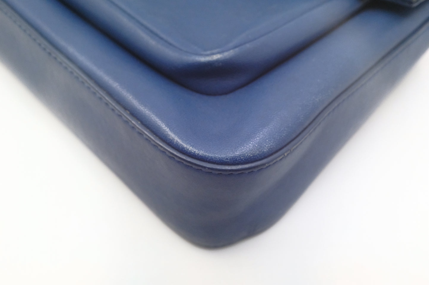 Fendi Leather Be Baguette in Blue Leather