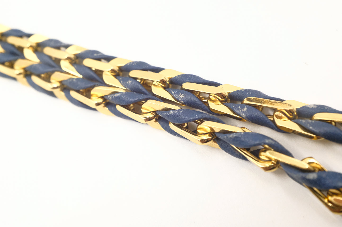 Fendi Leather Be Baguette in Blue Leather