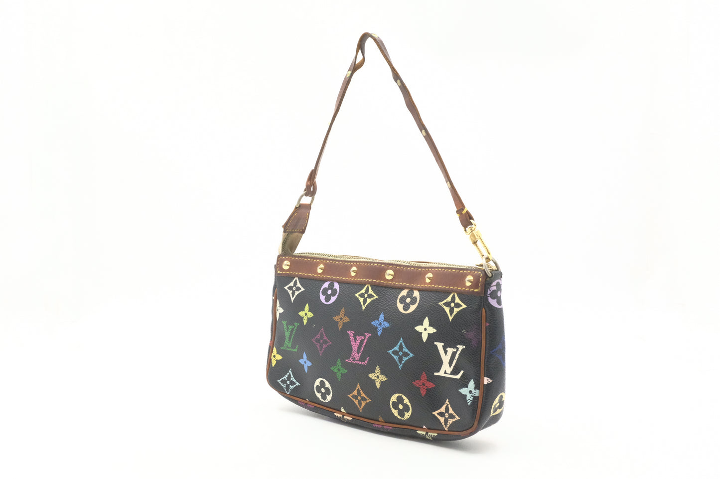Louis Vuitton Pochette Accessoires in Black Multicolor Monogram Canvas