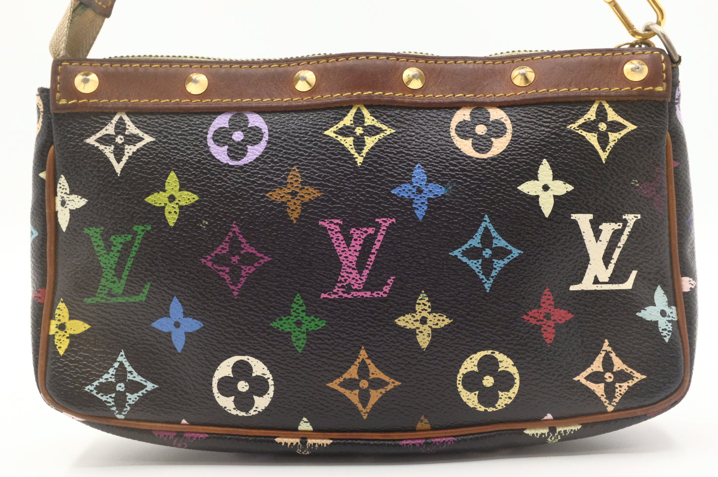Louis Vuitton Pochette Accessoires in Black Multicolor Monogram Canvas
