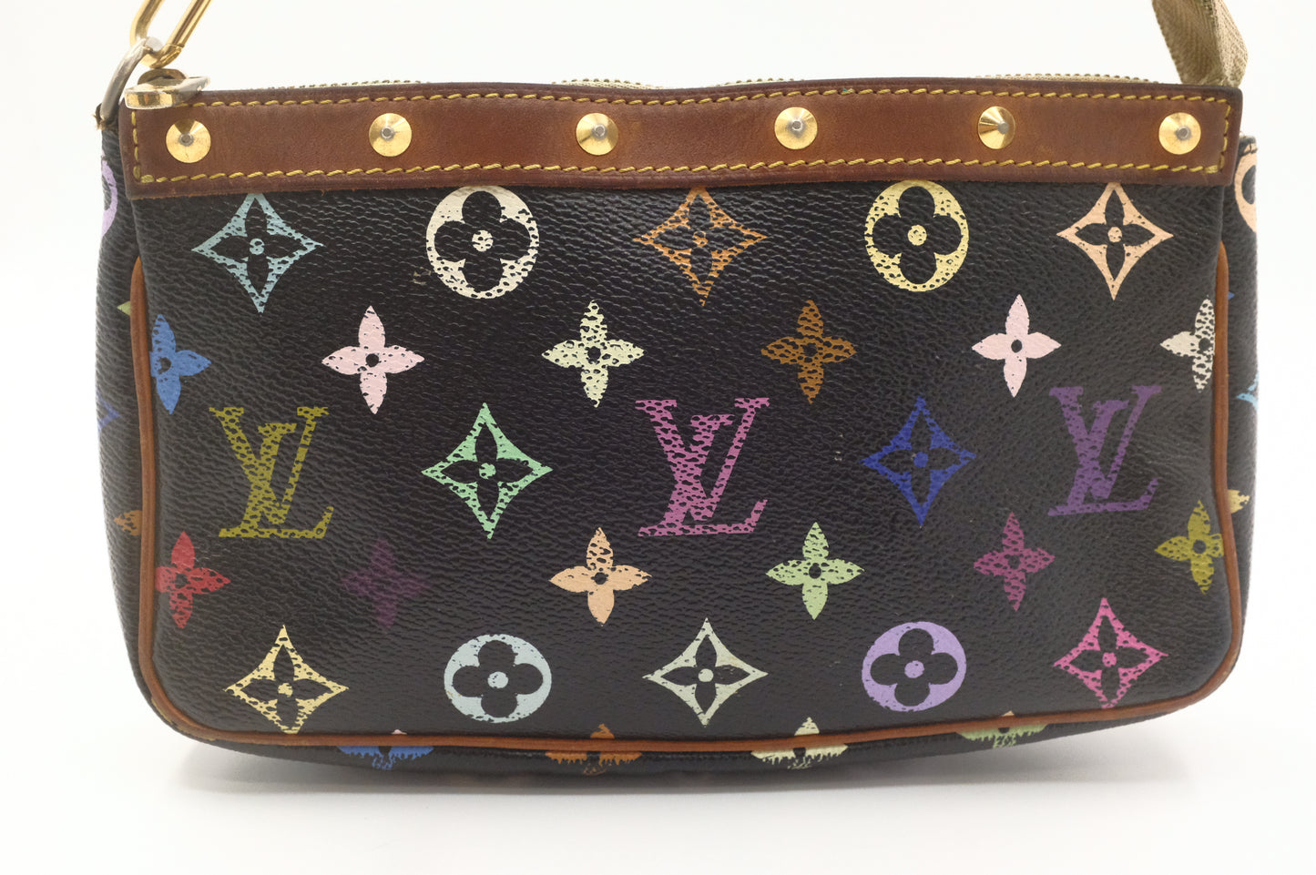 Louis Vuitton Pochette Accessoires in Black Multicolor Monogram Canvas
