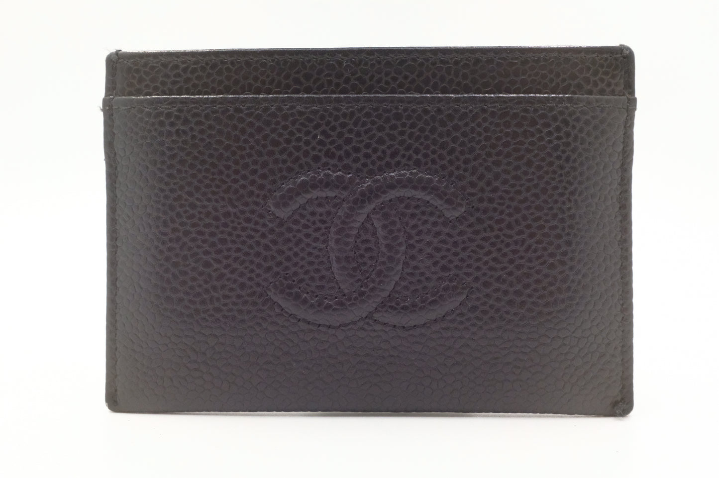 Chanel Card Case in Black Caviar Leather