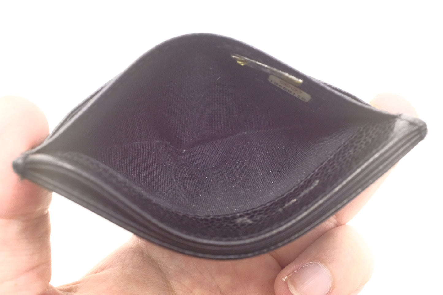 Chanel Card Case in Black Caviar Leather