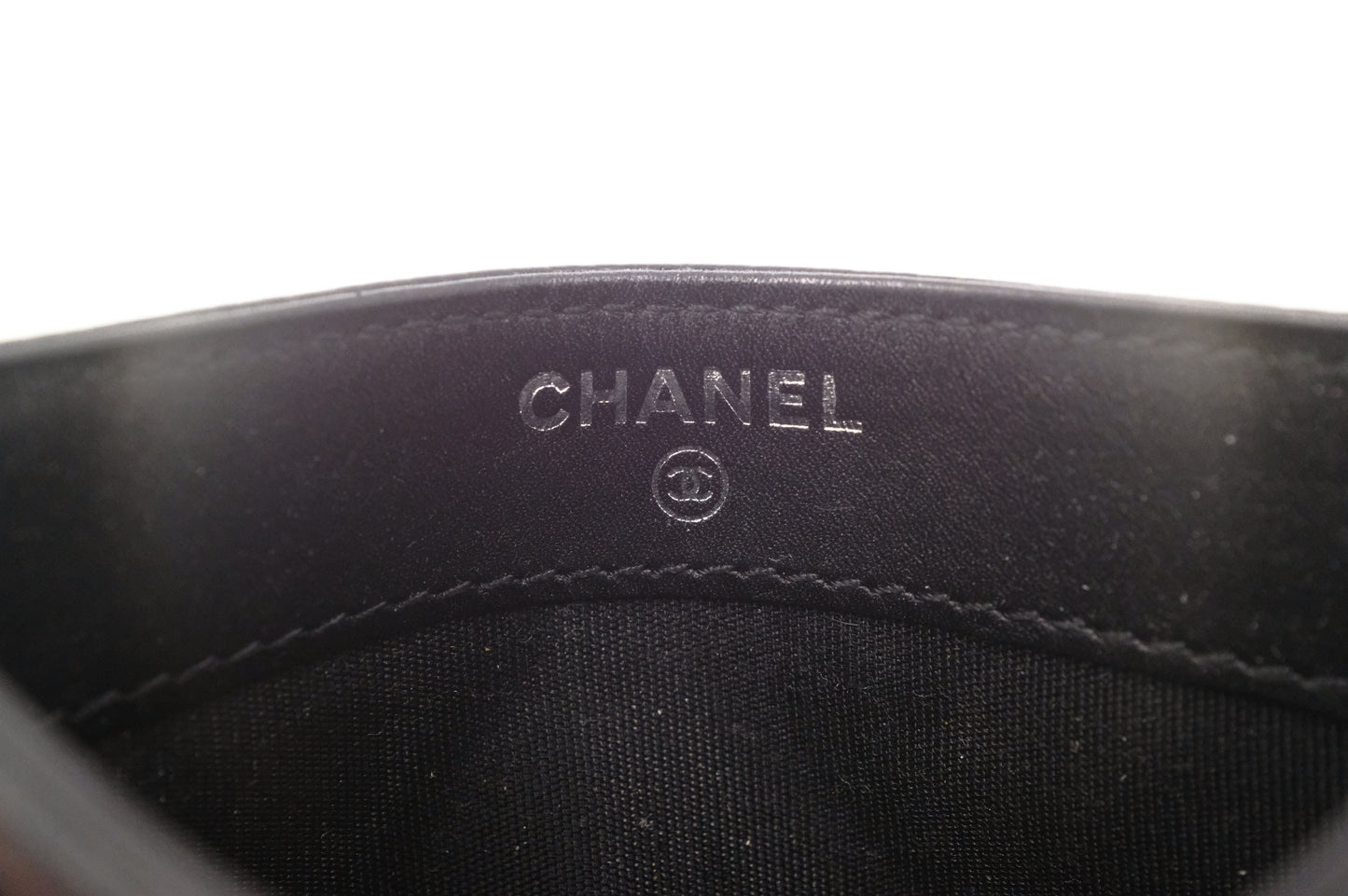 Chanel Card Case in Black Caviar Leather
