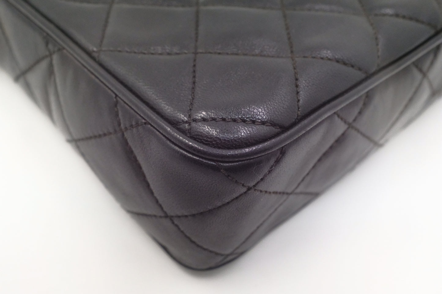 Chanel Chain Camera Bag in Black Lambskin Leather