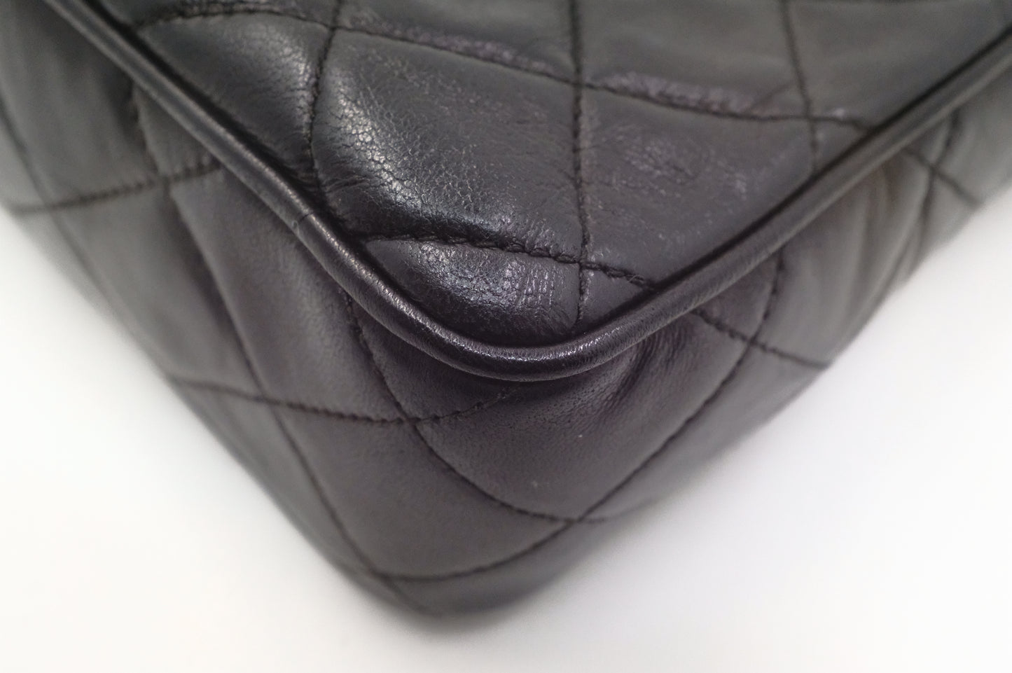 Chanel Chain Camera Bag in Black Lambskin Leather