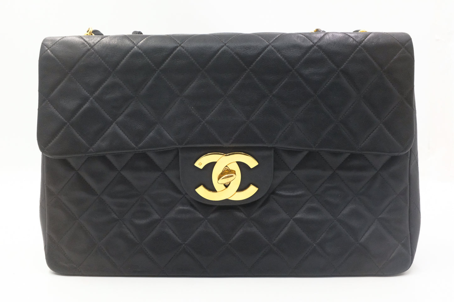 Chanel Maxi Flap in Black Matelassé Leather