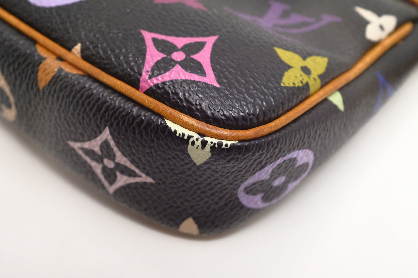Louis Vuitton Pochette Accessoires in Black Multicolor Monogram Canvas