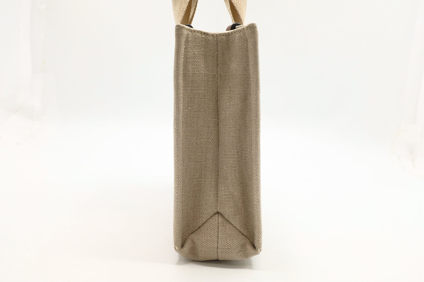 Chloe Woody Small 2-Way Tote in Beige Canvas