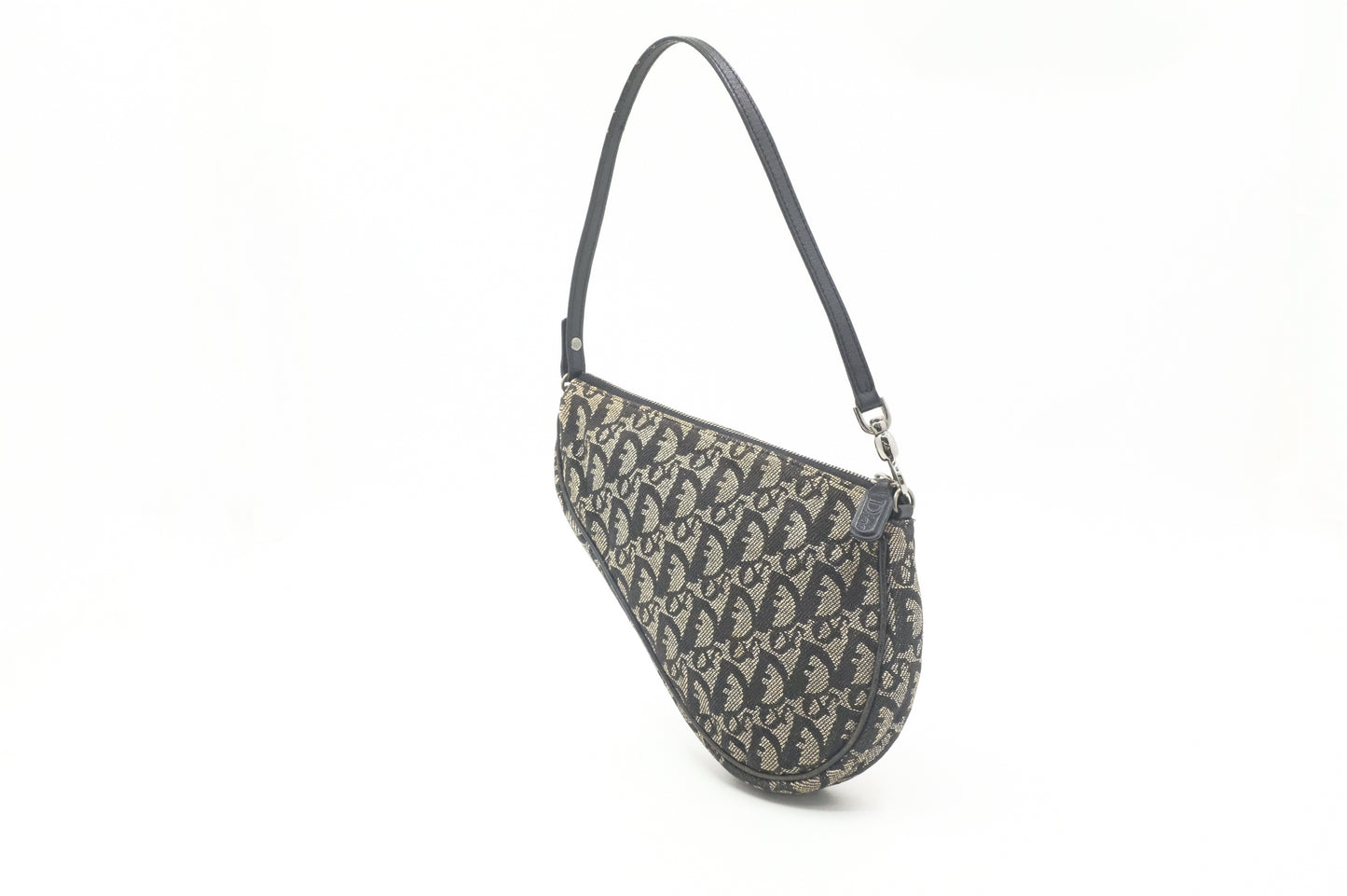 Dior Saddle Pochette in Black Oblique Canvas
