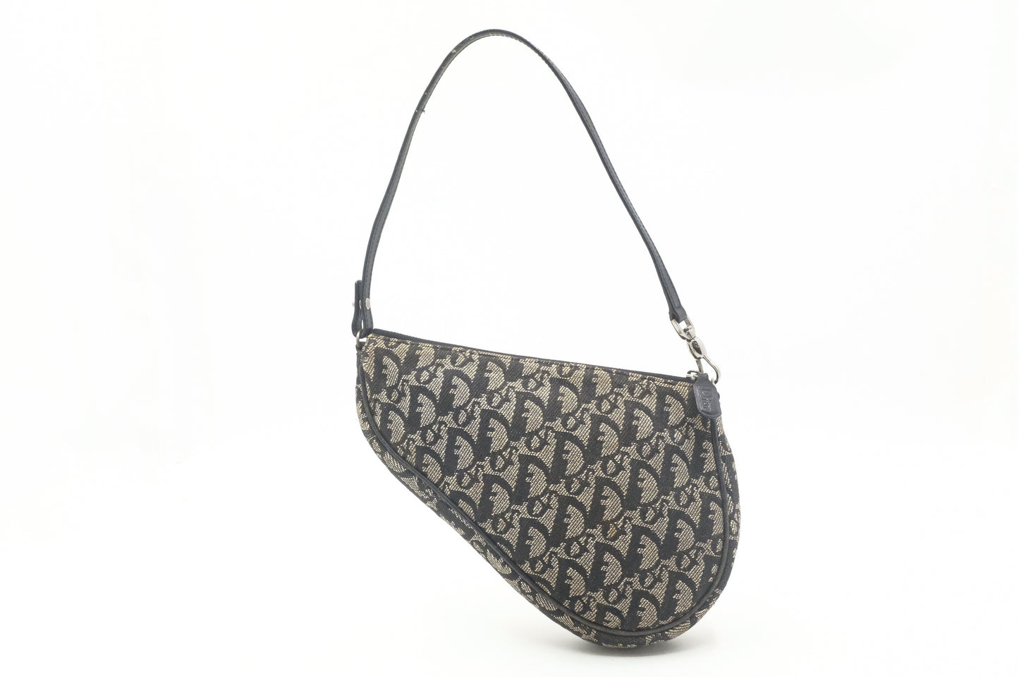Dior Saddle Pochette in Black Oblique Canvas
