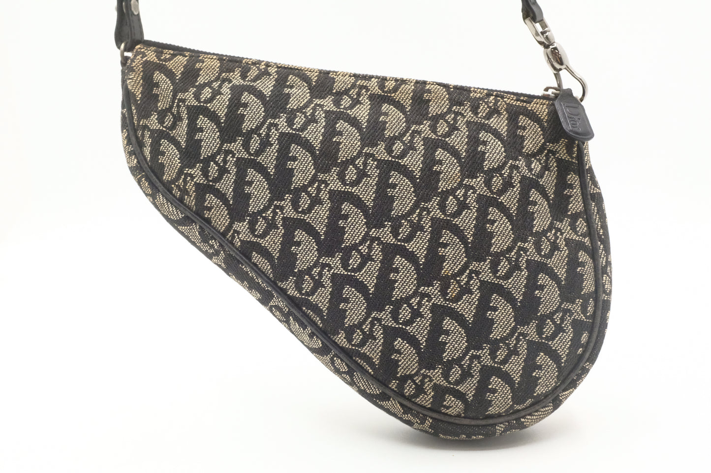 Dior Saddle Pochette in Black Oblique Canvas