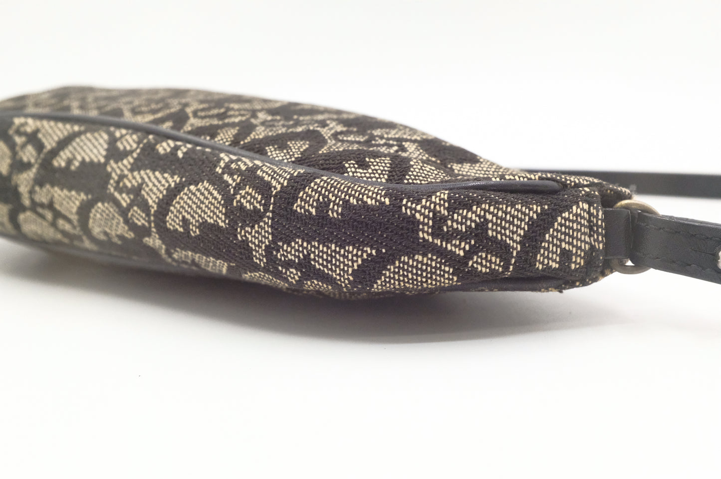 Dior Saddle Pochette in Black Oblique Canvas