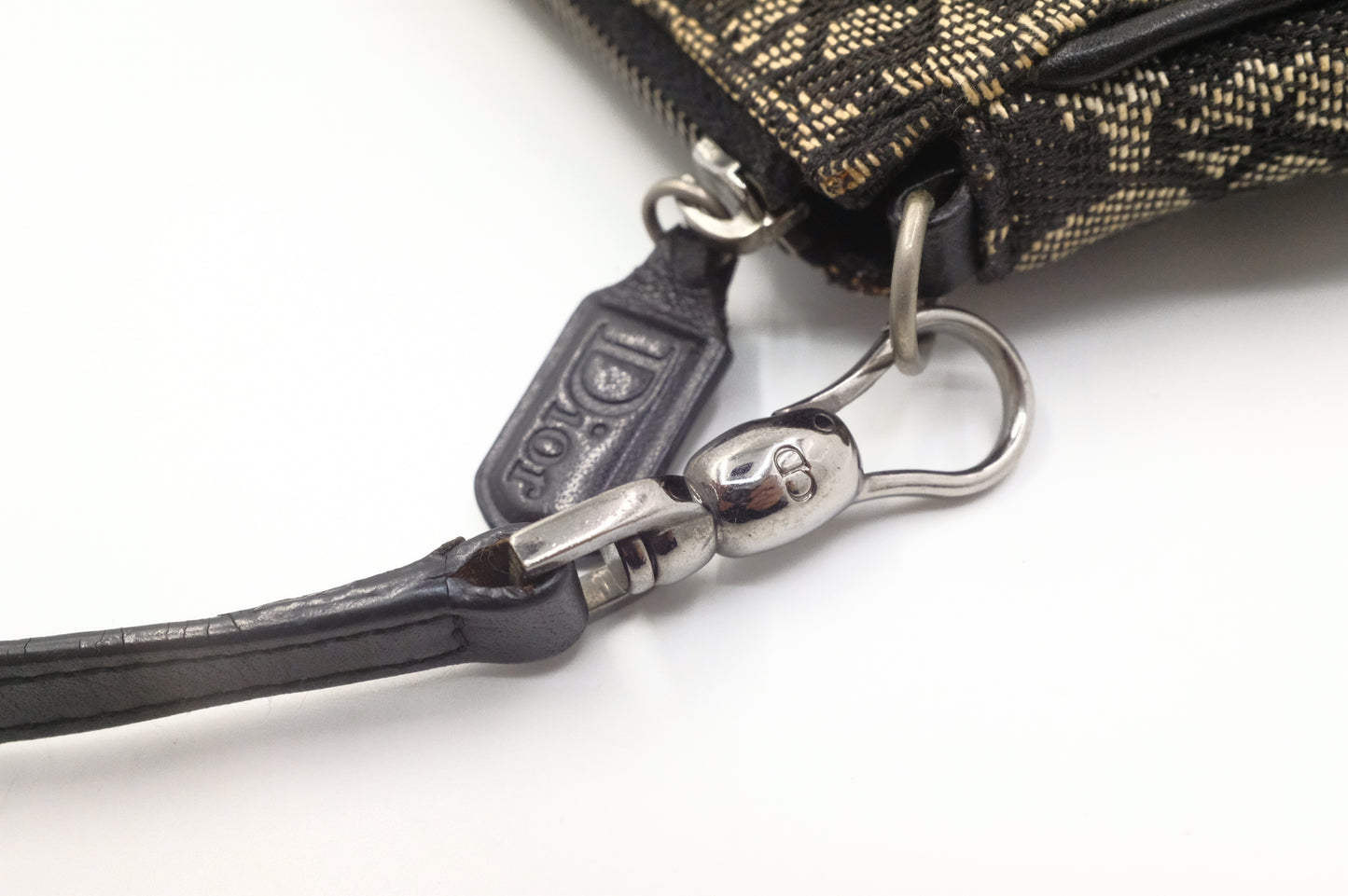 Dior Saddle Pochette in Black Oblique Canvas