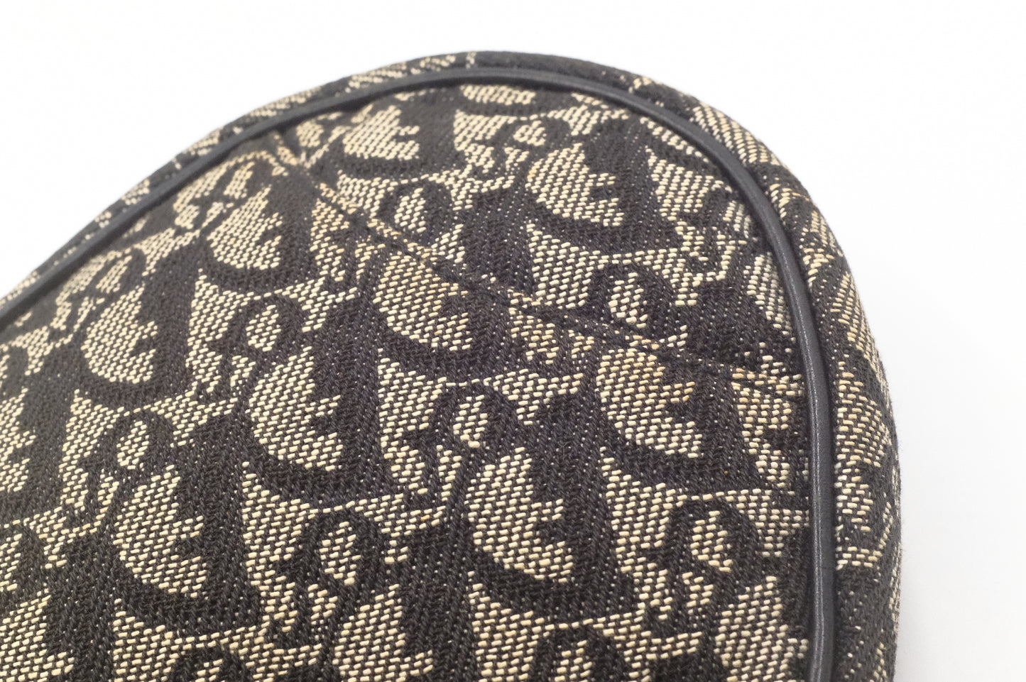 Dior Saddle Pochette in Black Oblique Canvas