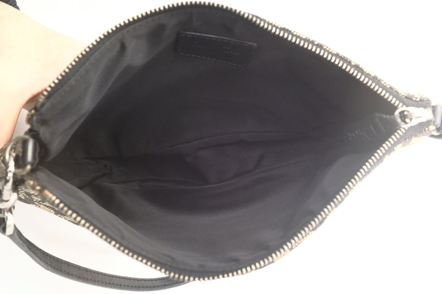 Dior Saddle Pochette in Black Oblique Canvas