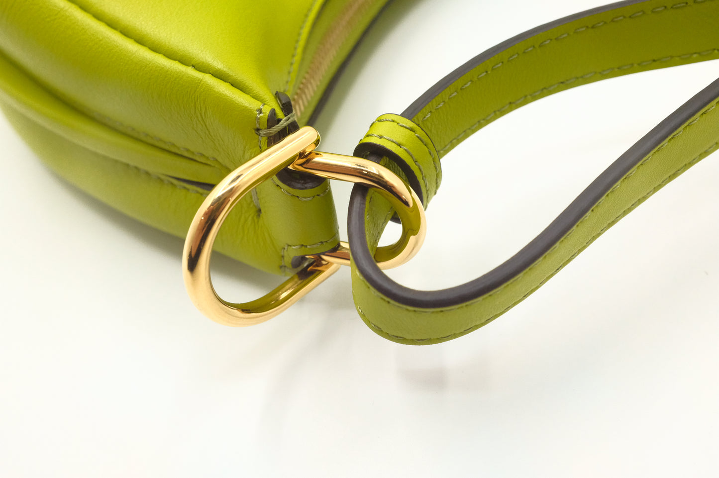 Fendi Small Fendigraphy in Lime Green Leather