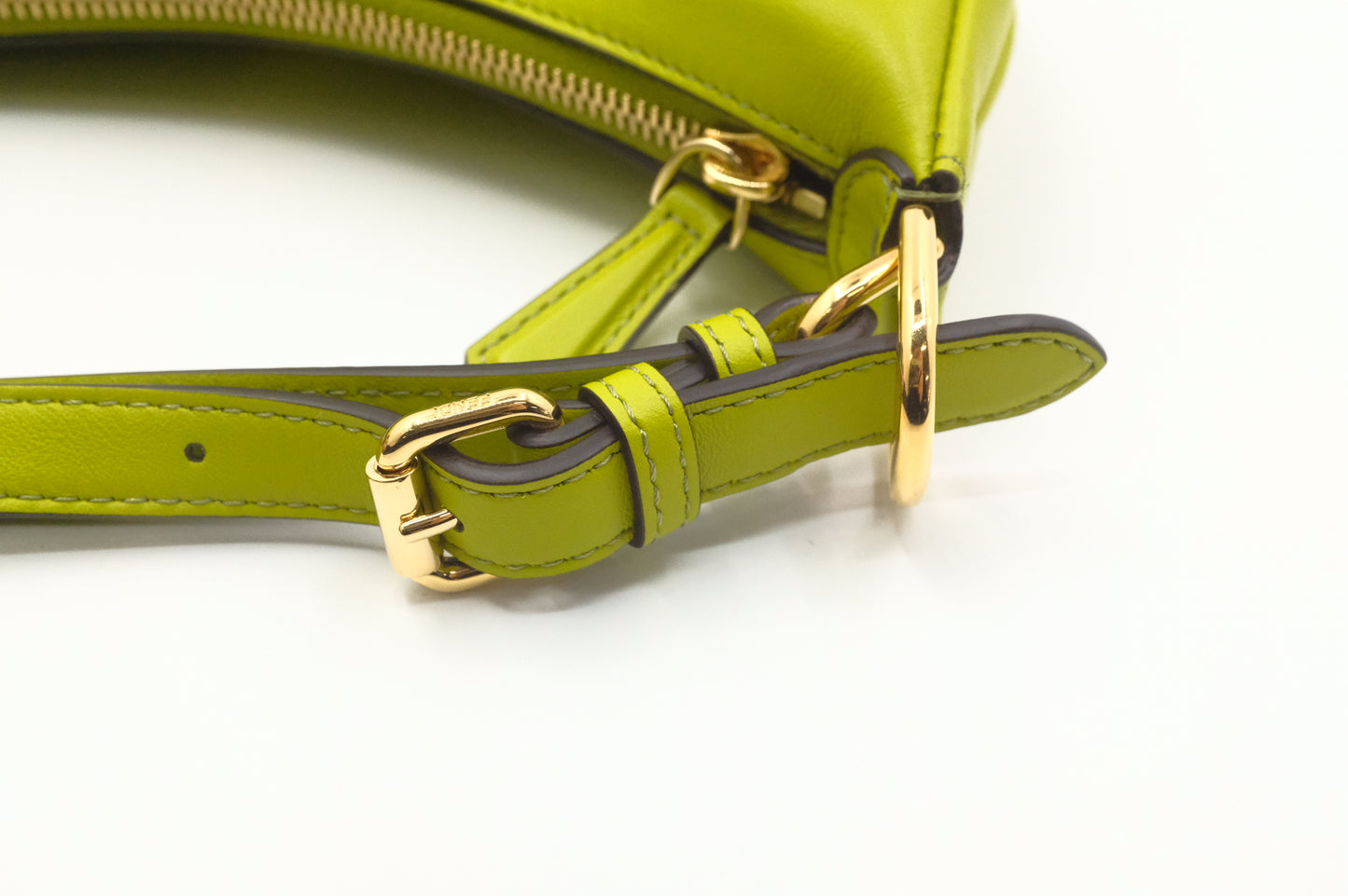 Fendi Small Fendigraphy in Lime Green Leather
