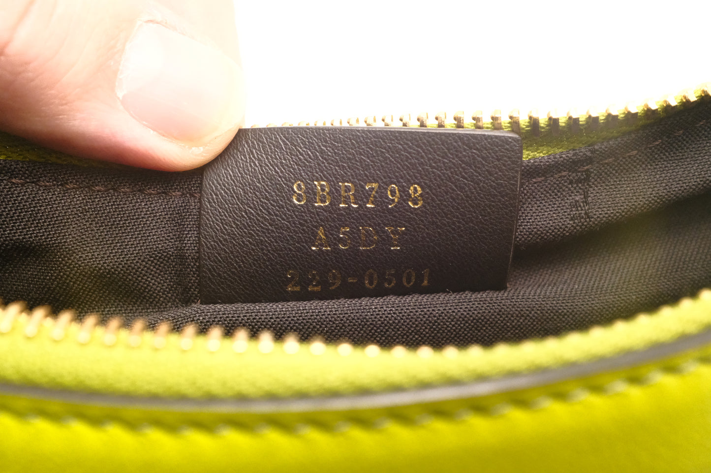 Fendi Small Fendigraphy in Lime Green Leather