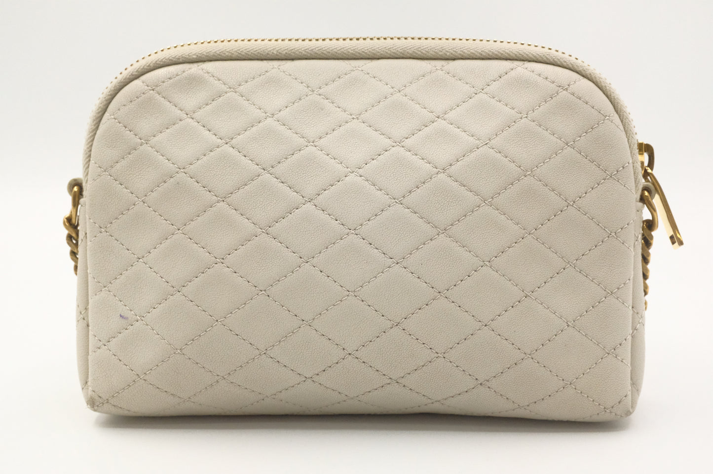 YSL Saint Laurent Gaby Crossbody Bag in White Leather