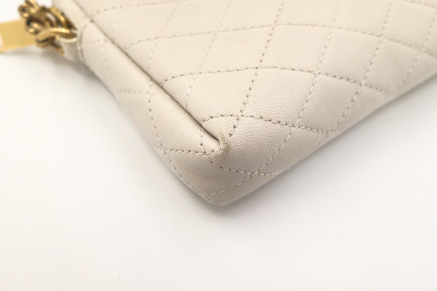 YSL Saint Laurent Gaby Crossbody Bag in White Leather