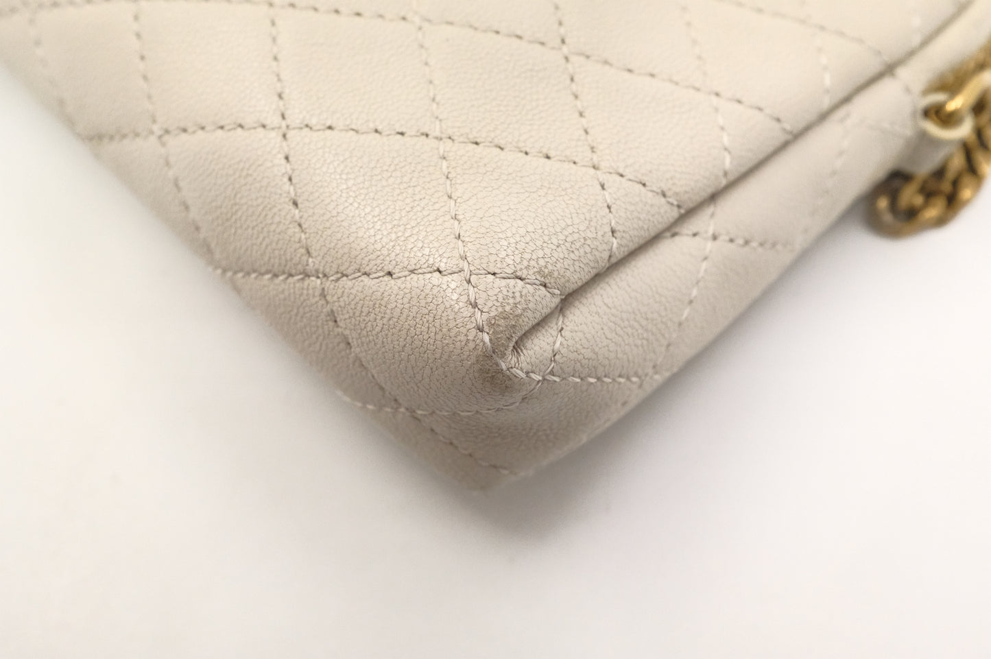 YSL Saint Laurent Gaby Crossbody Bag in White Leather