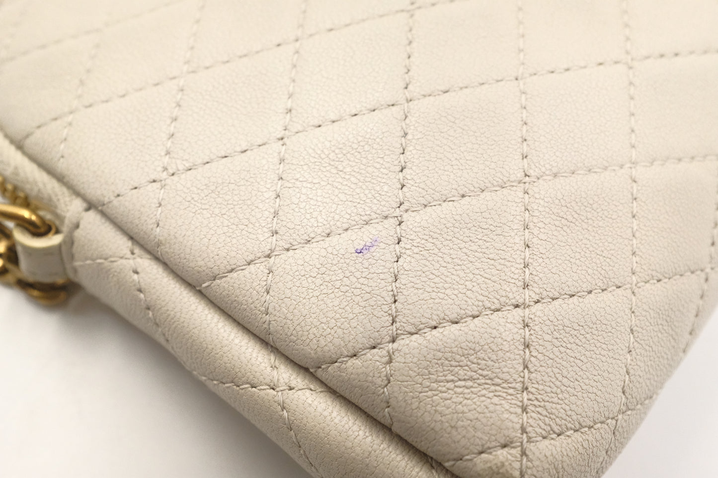 YSL Saint Laurent Gaby Crossbody Bag in White Leather