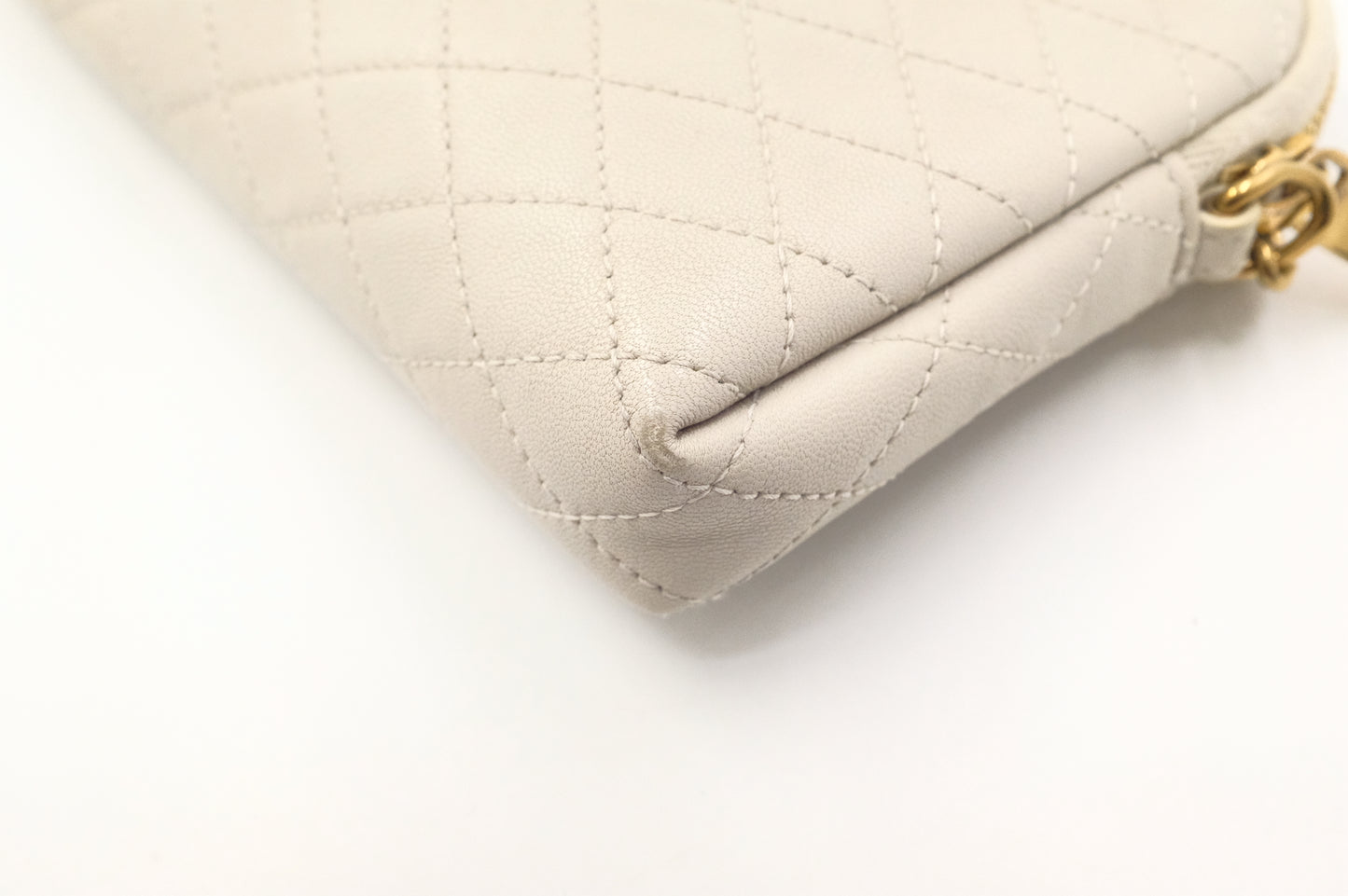 YSL Saint Laurent Gaby Crossbody Bag in White Leather