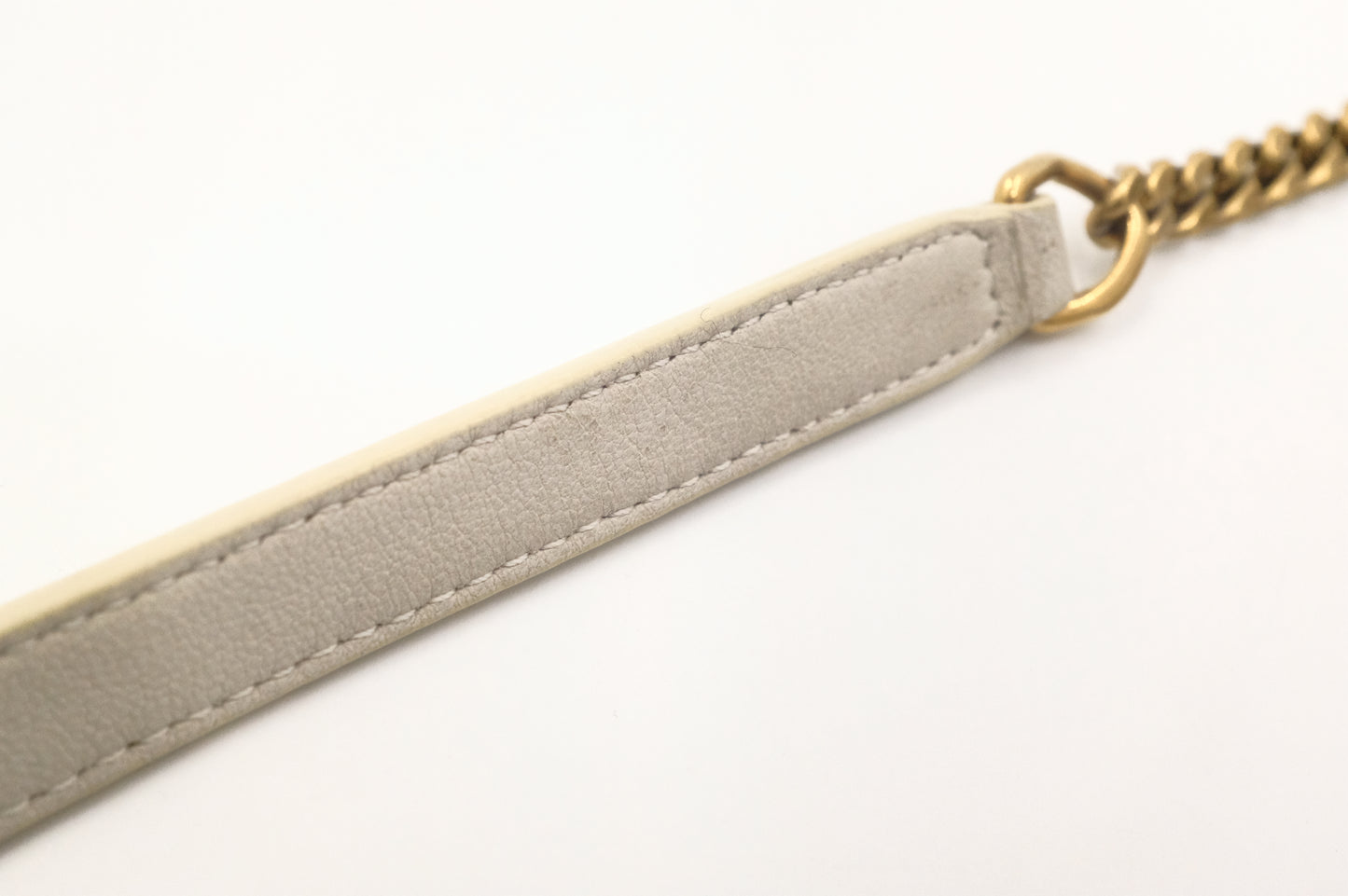 YSL Saint Laurent Gaby Crossbody Bag in White Leather