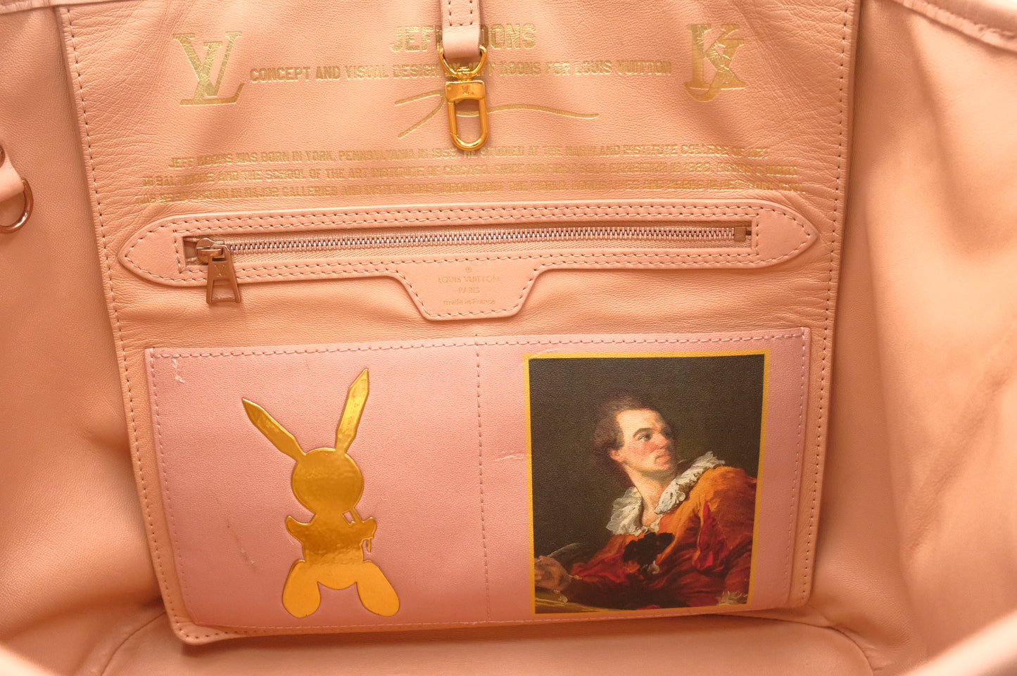 Louis Vuitton x Jeff Koons Neverfull MM Masters Collection: Fragonnard