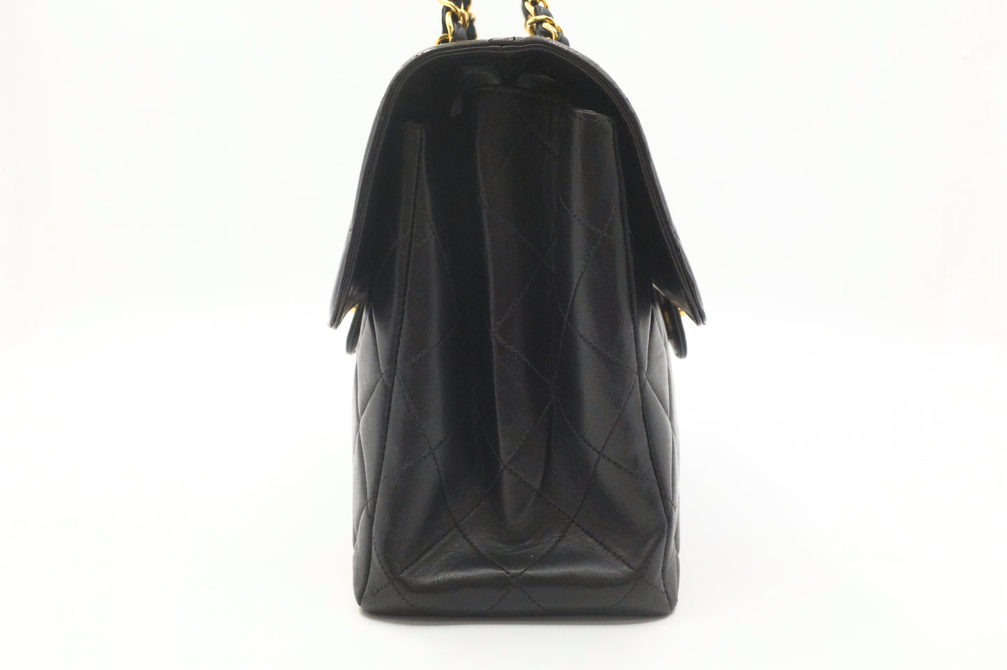 Chanel Double-Face Flap 30 in Black Matelassé Leather