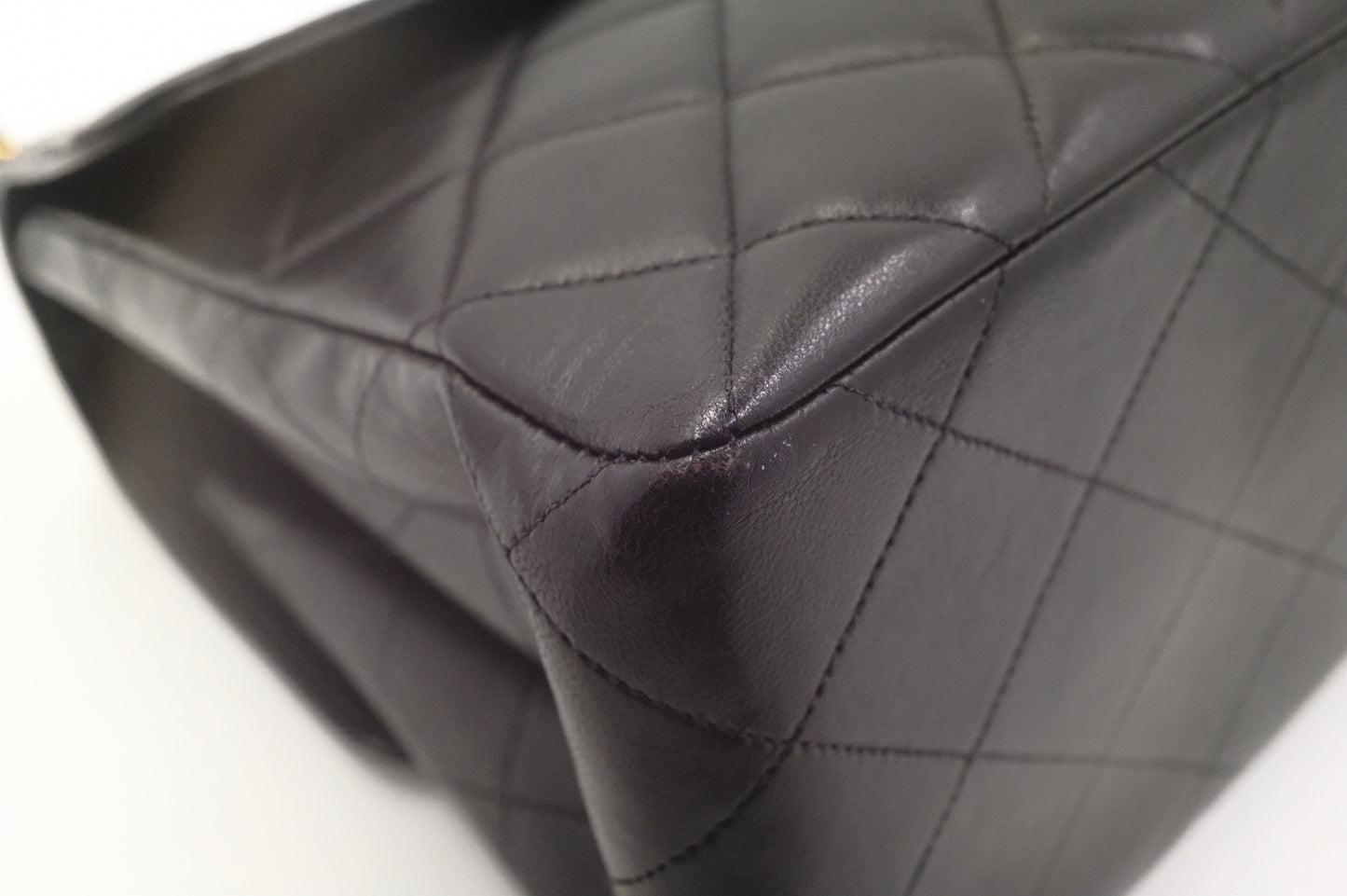 Chanel Double-Face Flap 30 in Black Matelassé Leather
