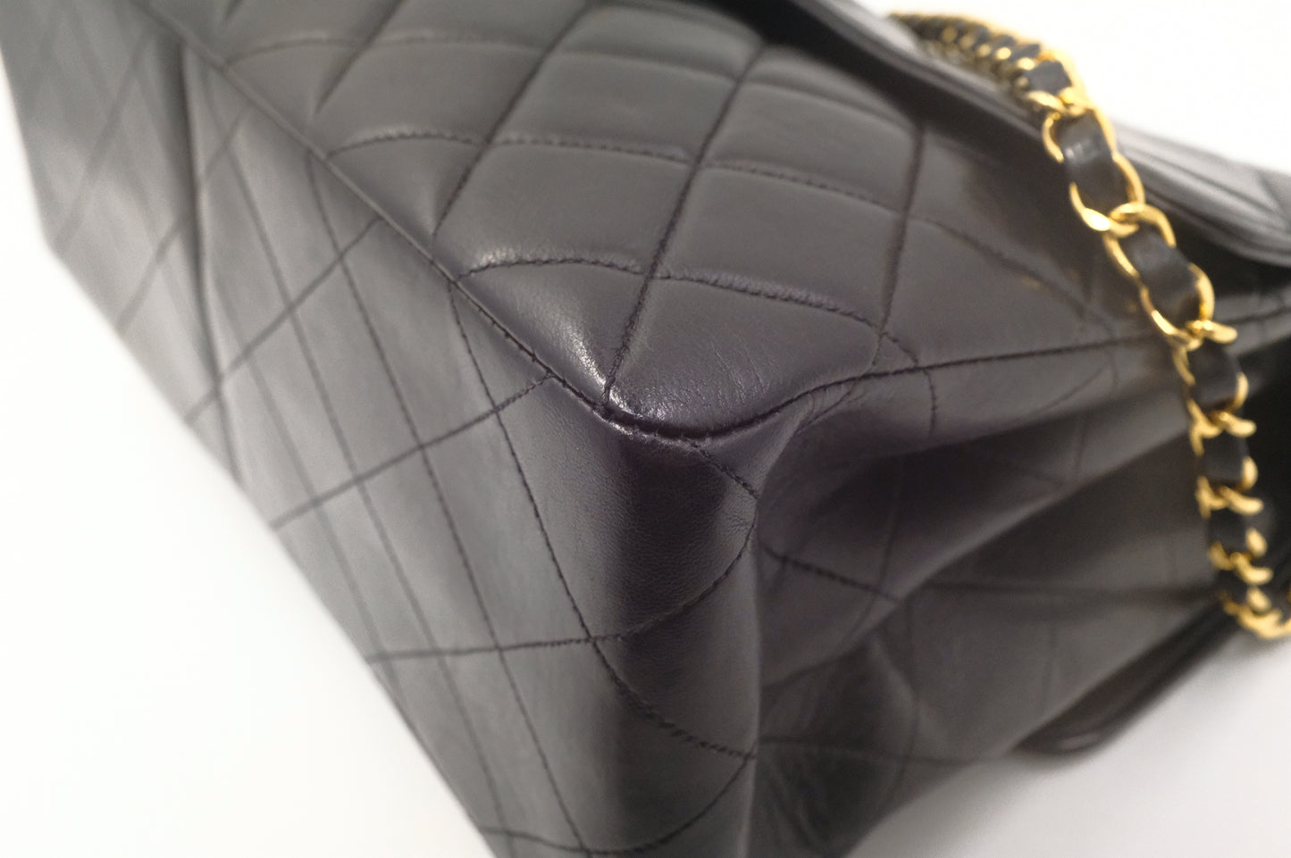 Chanel Double-Face Flap 30 in Black Matelassé Leather