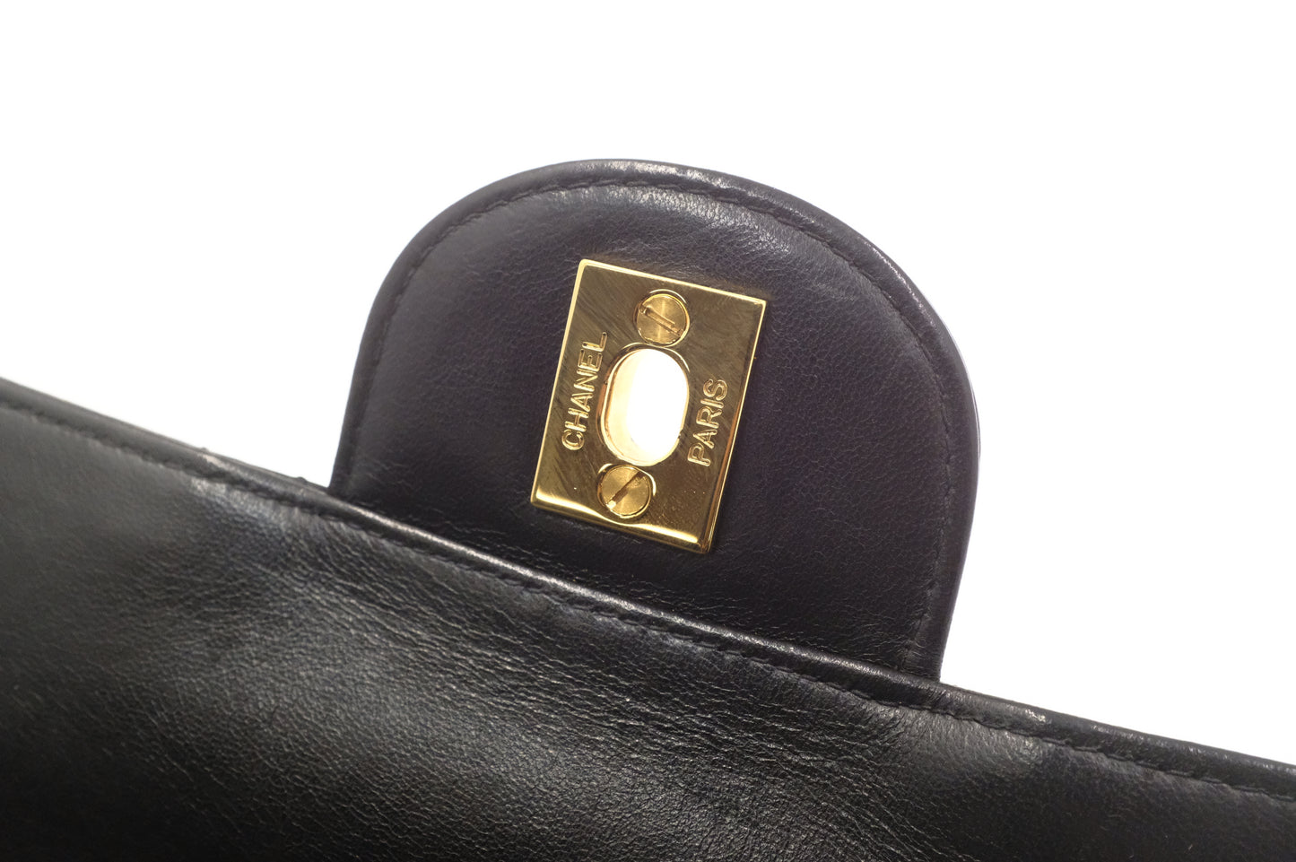 Chanel Double-Face Flap 30 in Black Matelassé Leather