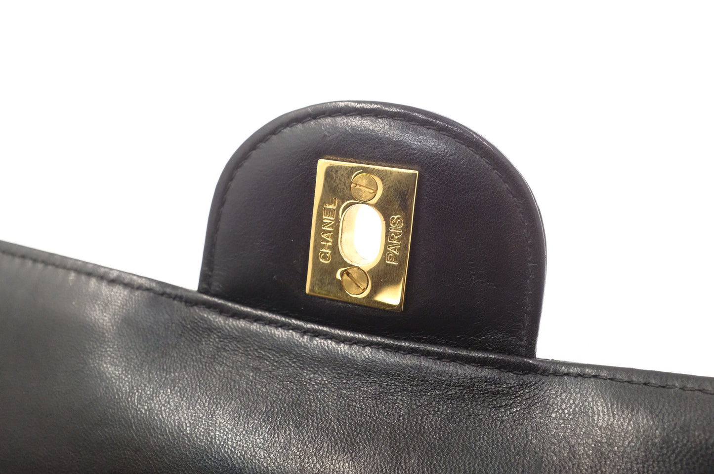 Chanel Double-Face Flap 30 in Black Matelassé Leather