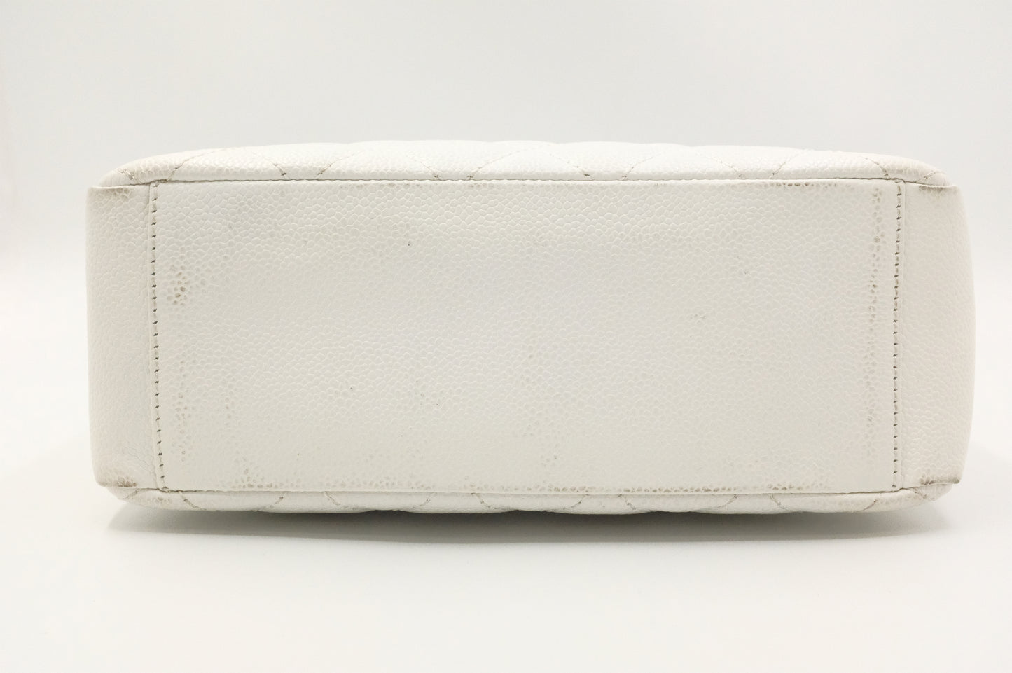 Chanel PST Petite Shopping Tote in White Caviar Leather