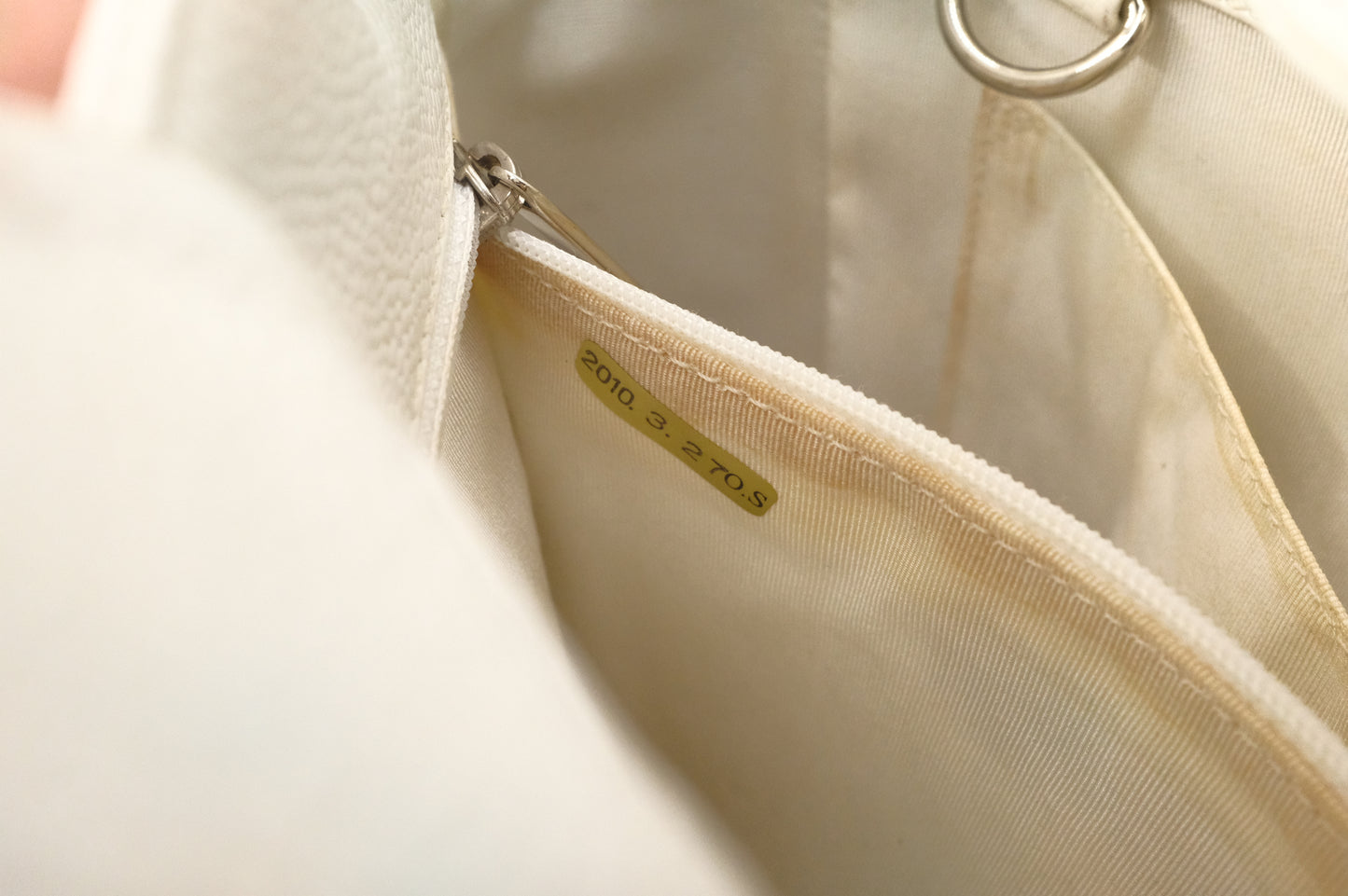 Chanel PST Petite Shopping Tote in White Caviar Leather