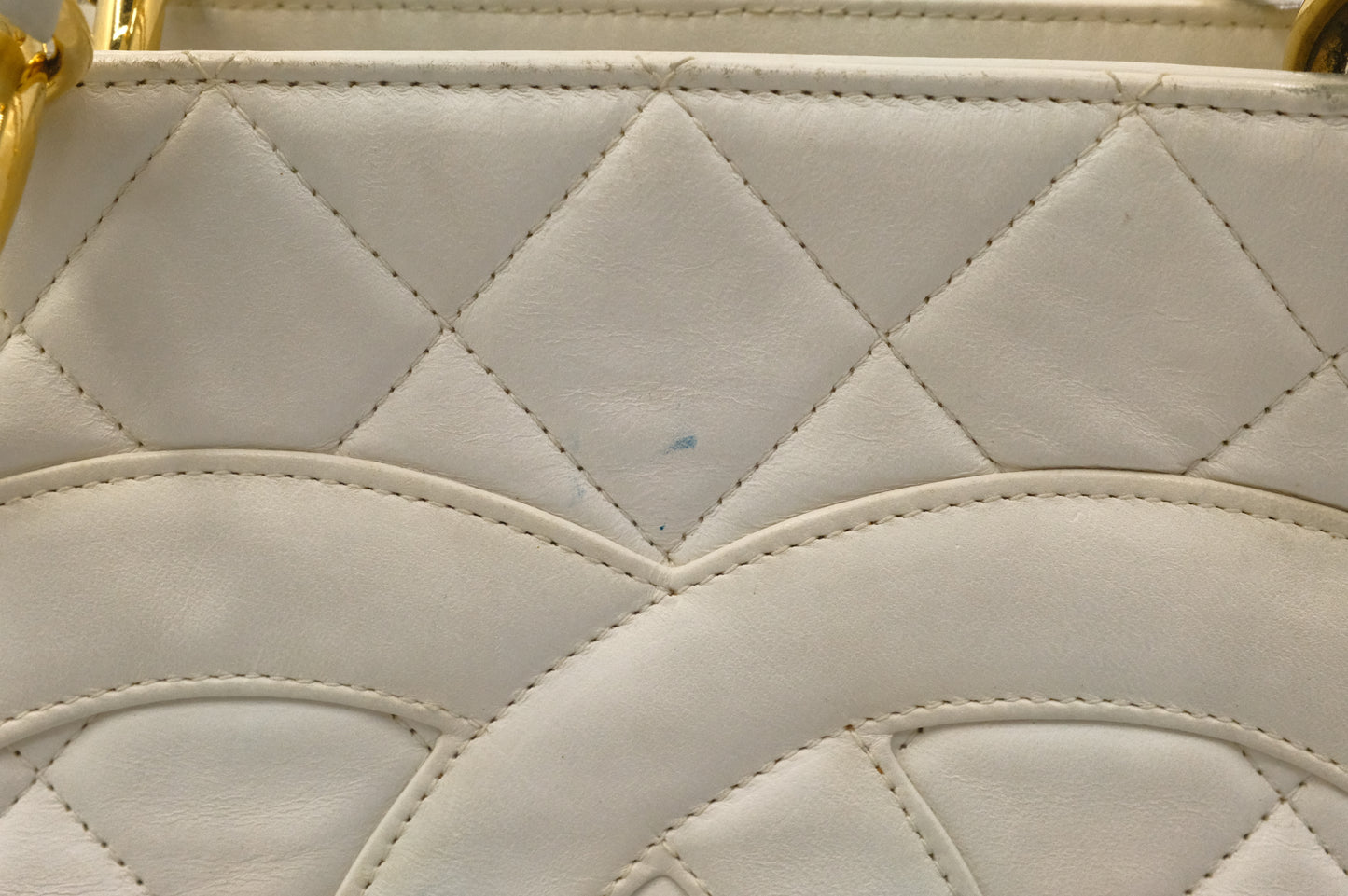 Chanel Grand Timeless Tote in White Matelassé Leather