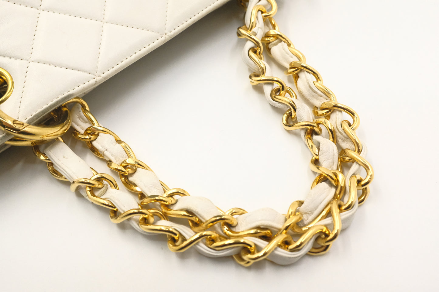 Chanel Grand Timeless Tote in White Matelassé Leather