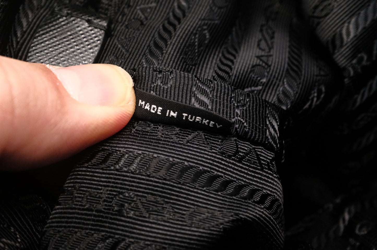 Prada Chain Shoulder Bag in Black Quilted Nylon Canvas