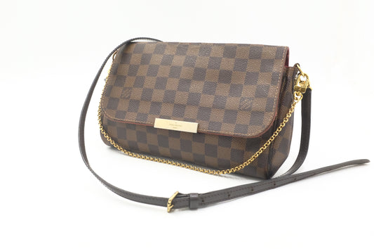 Louis Vuitton Favorite MM in Damier Ebene Canvas
