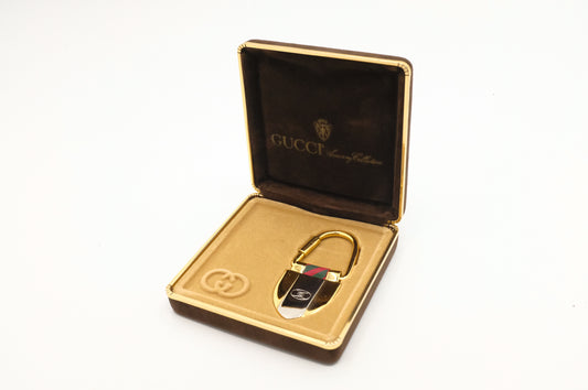Gucci Rigato Shield Key Ring
