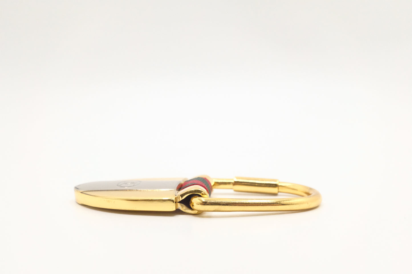 Gucci Rigato Shield Key Ring