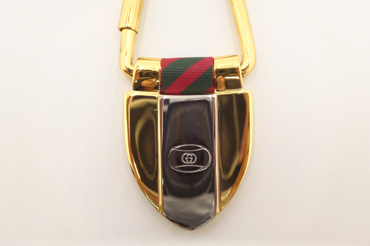 Gucci Rigato Shield Key Ring