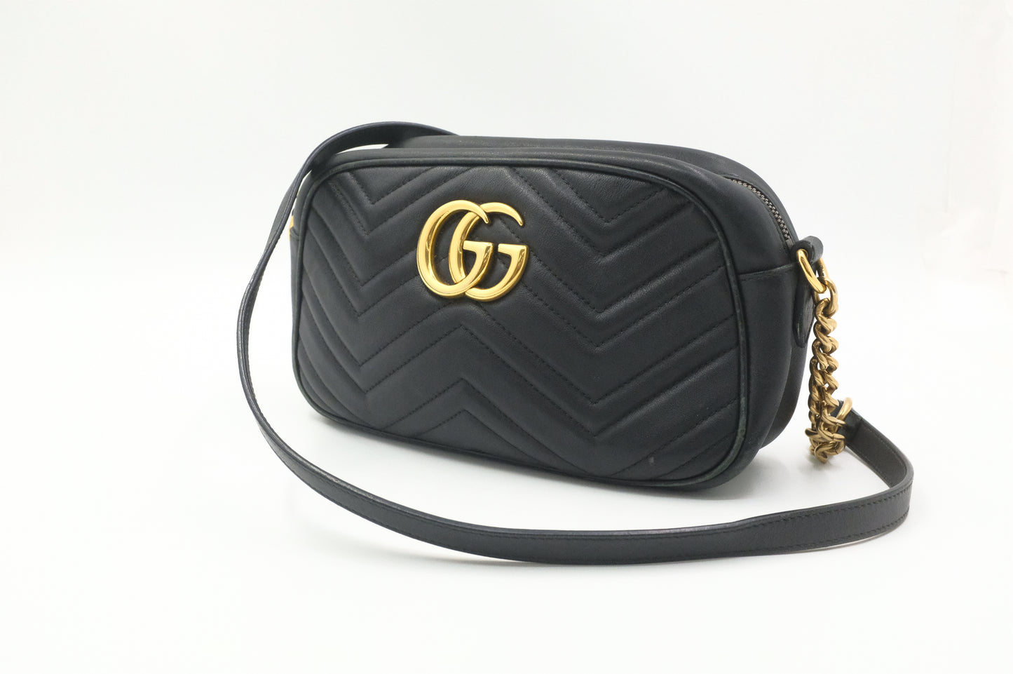Gucci Marmont Crossbody Bag in Black Leather