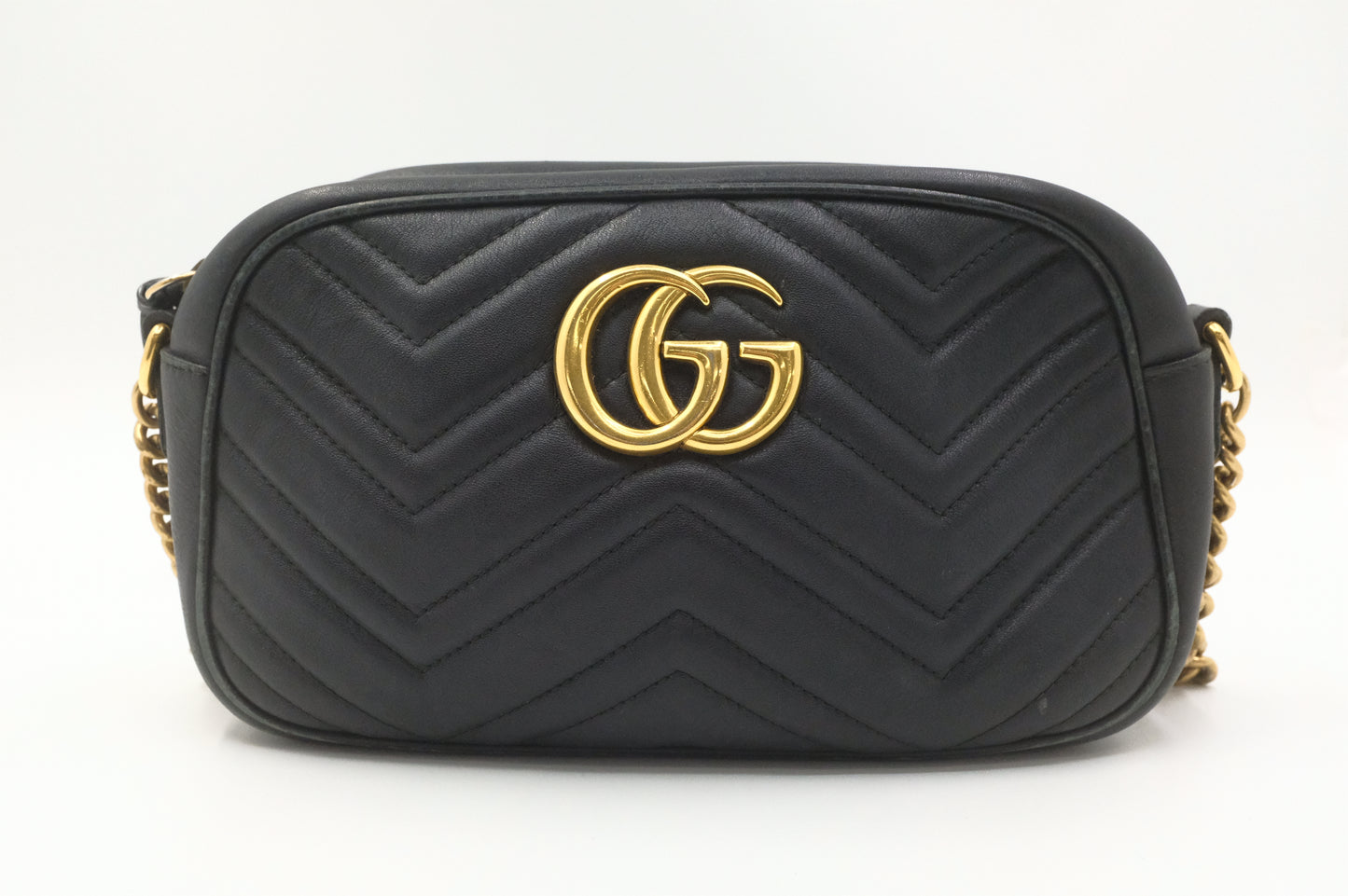 Gucci Marmont Crossbody Bag in Black Leather