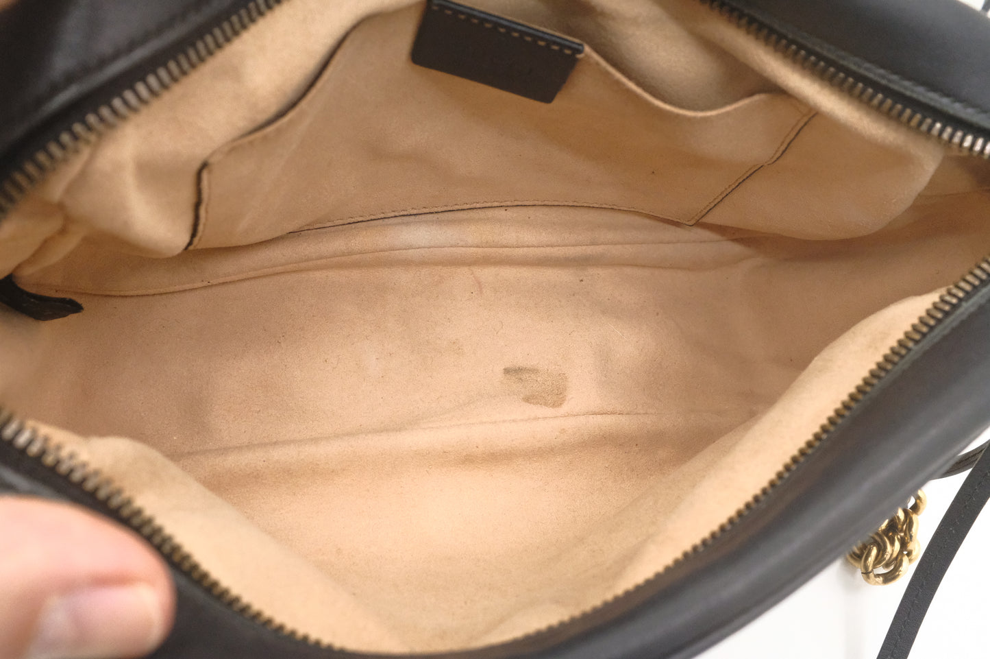 Gucci Marmont Crossbody Bag in Black Leather