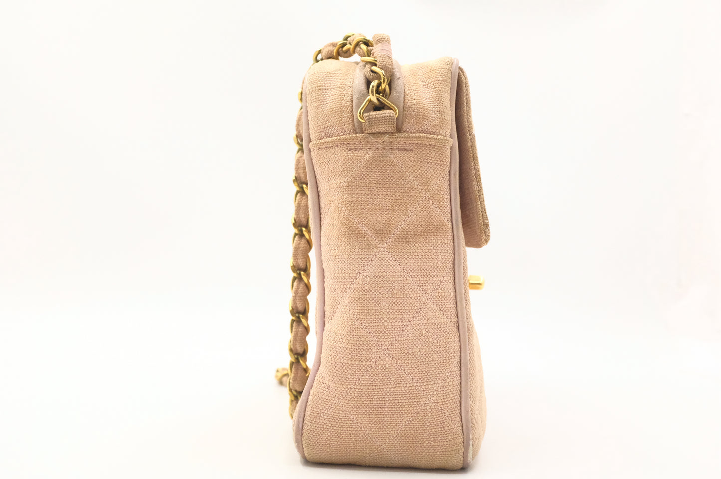 Chanel Camera Bag in Beige Linen