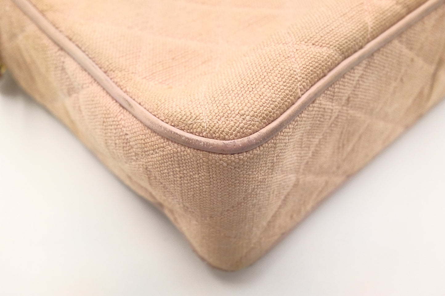 Chanel Camera Bag in Beige Linen